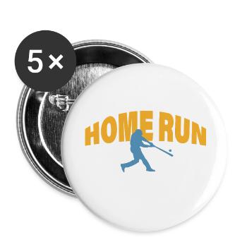 Home Run - Buttons small 1''/25 mm (5-pack) - white - Front
