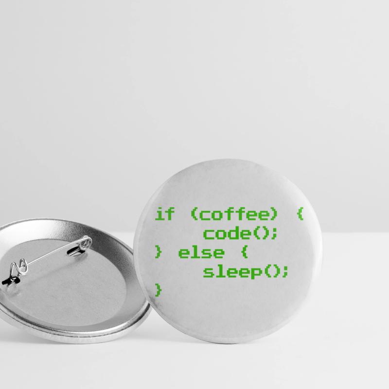 Kein Kaffee Kein Code Programmierer Informatiker Buttons klein 25 mm (5er Pack)