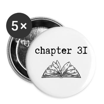 chapter 31 Birthday - Buttons small 1''/25 mm (5-pack) - white - Front