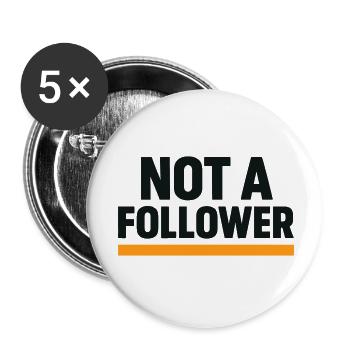 Ne Pas Suivre Le Groupe Style Anticonformiste - Lot de 5 petits badges (25 mm) - blanc - Devant