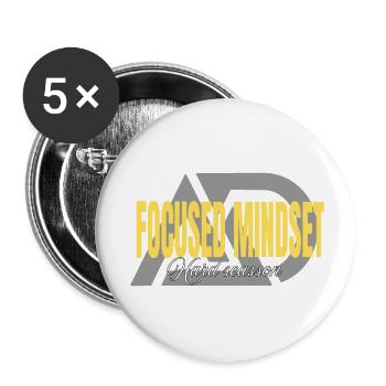 ALPHA DIVISION – Mindset Edition – Sportbekleidung - Buttons klein 25 mm (5er Pack) - Weiß - Vorne