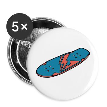 Skateboard Deck Urban Street - Buttons klein 25 mm (5er Pack) - Weiß - Vorne