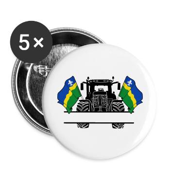 Flevoland_Tractor_Custom_Edition - Lot de 5 petits badges (25 mm) - blanc - Devant