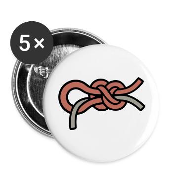 Nœuds d’escalade Nœuds en huit Escalade Bloc - Lot de 5 petits badges (25 mm) - blanc - Devant