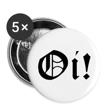 Working Class Skinhead Oi! Antiracist Bootboys My - Buttons small 1''/25 mm (5-pack) - white - Front