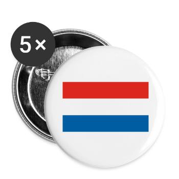 Netherlands - Buttons small 1''/25 mm (5-pack) - white - Front