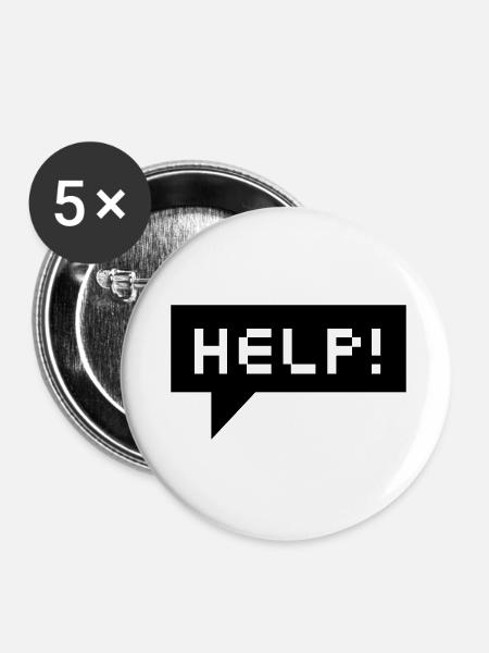 help bubble (b, 1c) - Buttons klein 25 mm (5er Pack) - Weiß