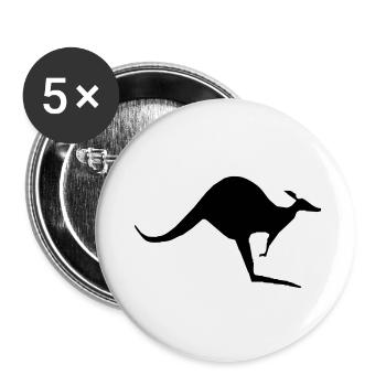 single kangaroo - Buttons klein 25 mm (5er Pack) - Weiß - Vorne