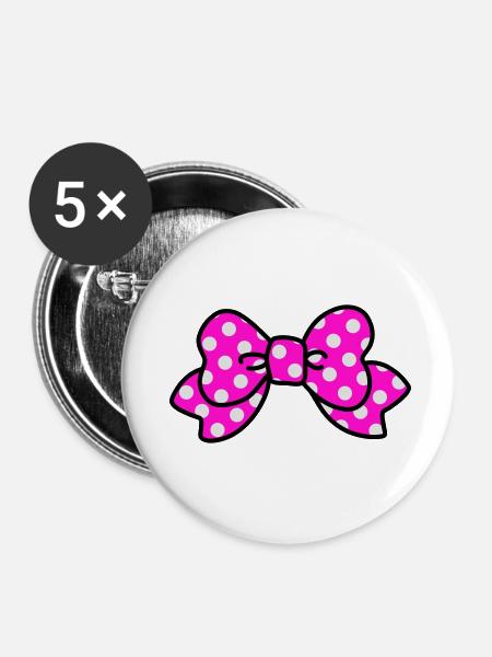 RIBBON - Buttons klein 25 mm (5er Pack) - Weiß
