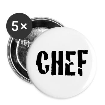 chef - Buttons small 1''/25 mm (5-pack) - white - Front
