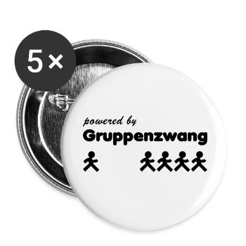 Gruppenzwang - Buttons klein 25 mm (5er Pack) - Weiß - Vorne