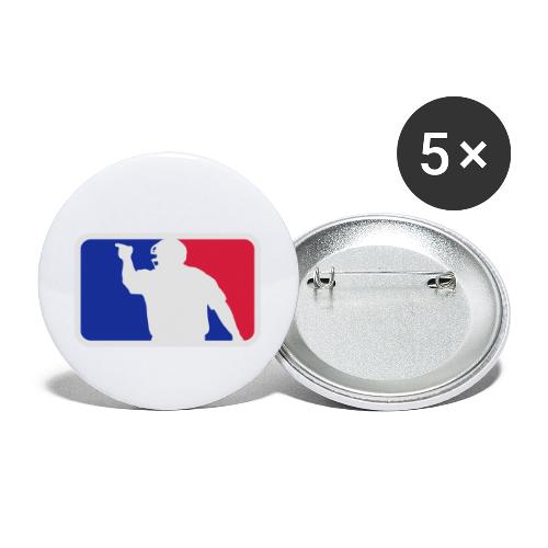 Baseball Umpire Logo - Buttons/Badges lille, 25 mm (5-pack)