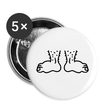 Füße - Line - Buttons klein 25 mm (5er Pack) - Weiß - Vorne