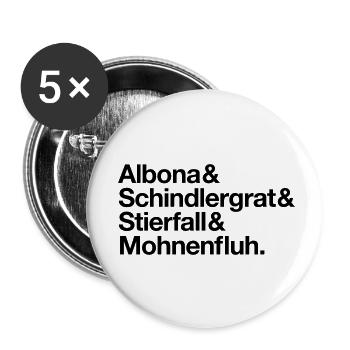 Freeride Arlberg - Buttons klein 25 mm (5er Pack) - Weiß - Vorne