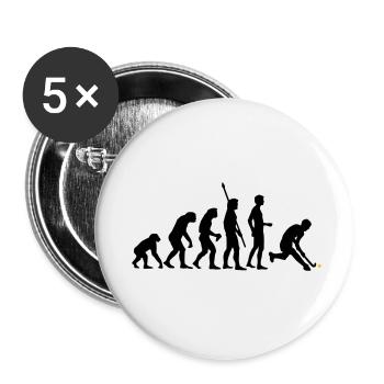 evolution_herren_hockey_2c - Buttons klein 25 mm (5er Pack) - Weiß - Vorne