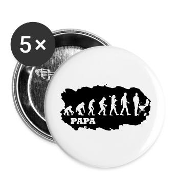 Männlich |PREMIUM DESIGN - Buttons klein 25 mm (5er Pack) - Weiß - Vorne