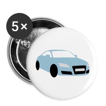 Auto (Farben anpassbar) - Buttons klein 25 mm (5er Pack) - Weiß - Vorne