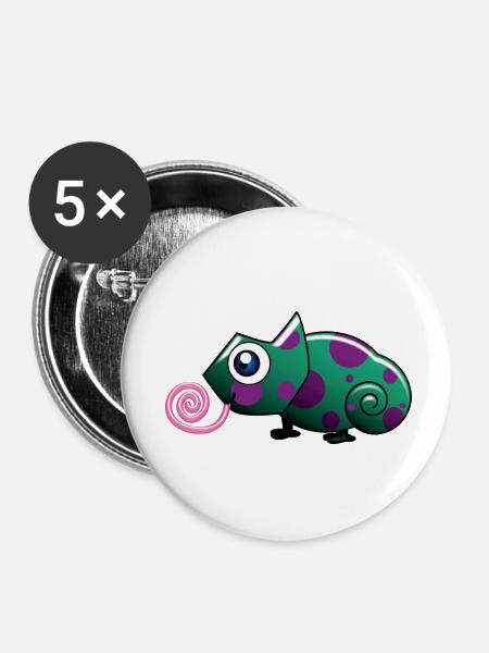 Chaleeon - Buttons klein 25 mm (5er Pack) - Weiß