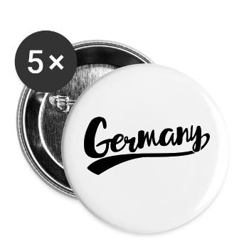 Allemagne - logo Allemagne - Lot de 5 petits badges (25 mm) - blanc - Devant