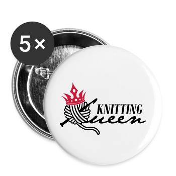 tricot Reine - Lot de 5 petits badges (25 mm) - blanc - Devant