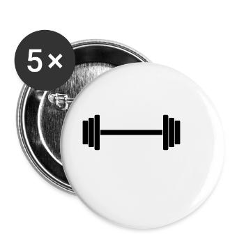 Dumbbell 1c - Buttons small 1''/25 mm (5-pack) - white - Front