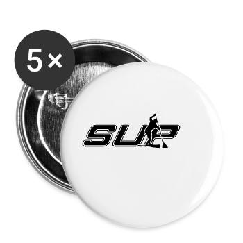 course sup - Lot de 5 petits badges (25 mm) - blanc - Devant
