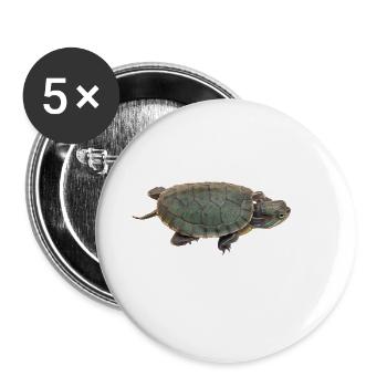 turtle tortoise animals animals4 - Buttons small 1''/25 mm (5-pack) - white - Front