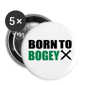 2541614 113721154 golf - Lot de 5 petits badges (25 mm) - blanc - Devant