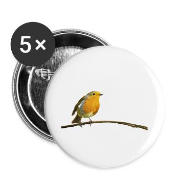 Robin - Buttons small 1''/25 mm (5-pack) - white - Front