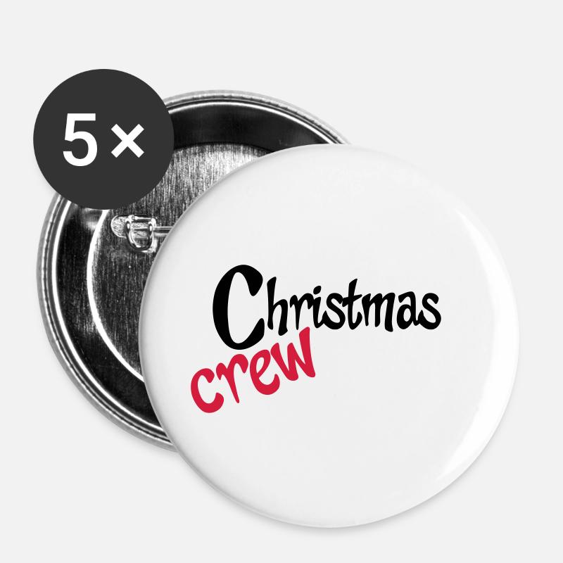 Christmas - Buttons small 1''/25 mm (5-pack) - white