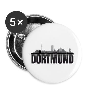 Dortmund 02 - Buttons small 1''/25 mm (5-pack) - white - Front