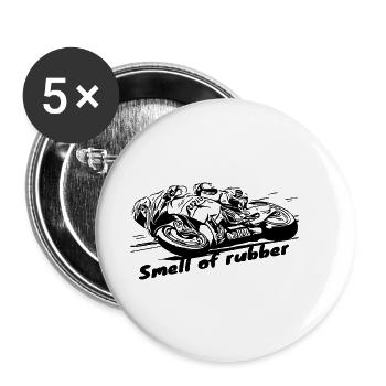 The smell of rubber 2 motorcycle collection - Buttons small 1''/25 mm (5-pack) - white - Front