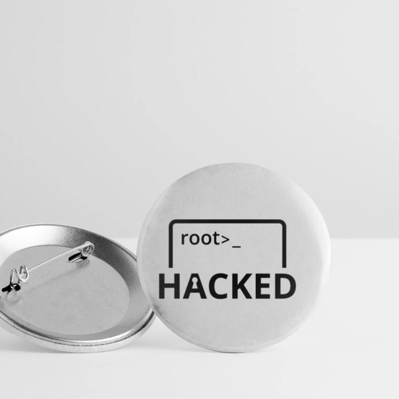 Hacked Hacker Informatiker Computer Programmierer Buttons klein 25 mm (5er Pack)