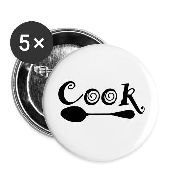 cook - Buttons klein 25 mm (5er Pack) - Weiß - Vorne