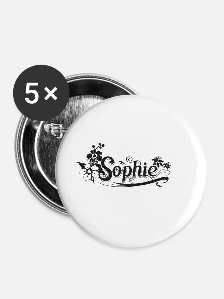 SOPHIE - Buttons klein 25 mm (5er Pack) - Weiß