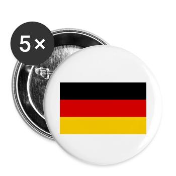Deutsche flage - Buttons klein 25 mm (5er Pack) - Weiß - Vorne