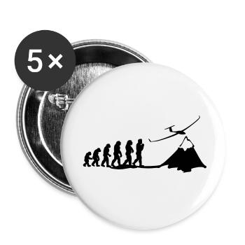 segelflug evolution - Buttons klein 25 mm (5er Pack) - Weiß - Vorne