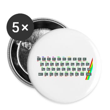 ZX81 (Zed-Ex) Spectrum Keyboard - Buttons small 1''/25 mm (5-pack) - white - Front