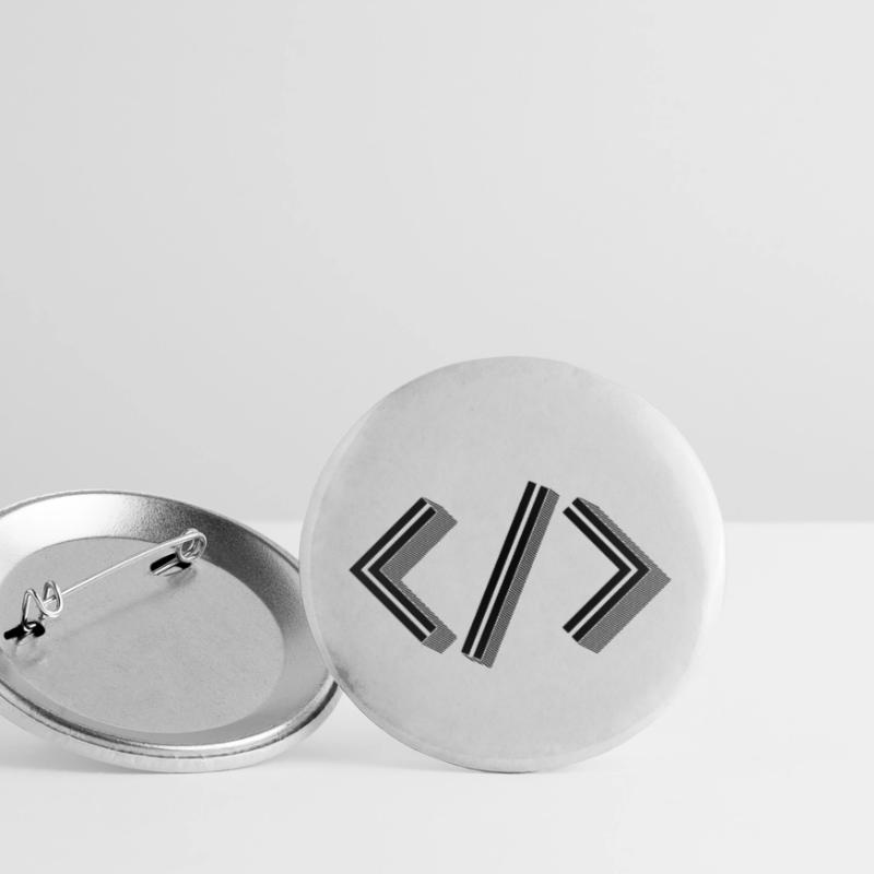 Retro Bracket's - Full Stack Developer HTML XML Buttons klein 25 mm (5er Pack)