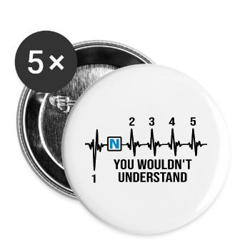 motorcycle shirt - Buttons small 1''/25 mm (5-pack) - white - Front
