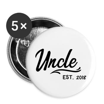 Uncle 2018 - Buttons small 1''/25 mm (5-pack) - white - Front