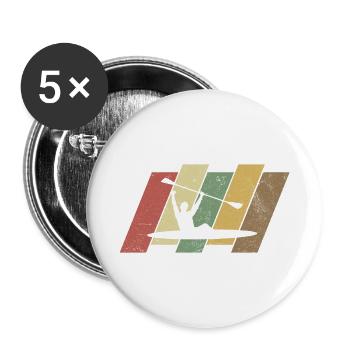 Vintage Kajak - Buttons klein 25 mm (5er Pack) - Weiß - Vorne