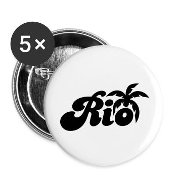 Rio - Lot de 5 petits badges (25 mm) - blanc - Devant