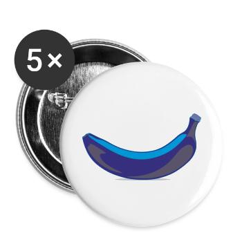 Blue Banana Fruit Fraucht Food Healthy Gift - Buttons small 1''/25 mm (5-pack) - white - Front