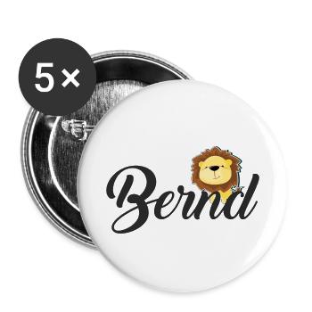 Bernd name baby child children gift idea - Buttons small 1''/25 mm (5-pack) - white - Front