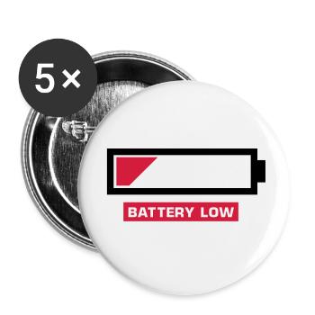 battery_low__f2 - Buttons small 1''/25 mm (5-pack) - white - Front