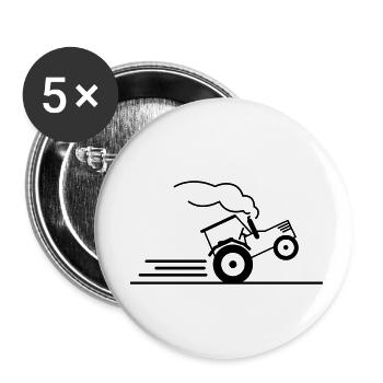 traktor_power_pull_f1 - Buttons small 1''/25 mm (5-pack) - white - Front