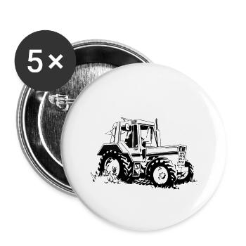 Trecker - Buttons klein 25 mm (5er Pack) - Weiß - Vorne