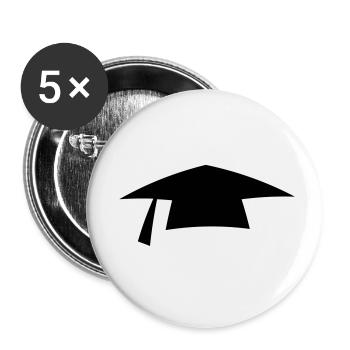 doctoral cap - Buttons small 1''/25 mm (5-pack) - white - Front