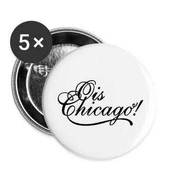 Ois Chicago! - Buttons klein 25 mm (5er Pack) - Weiß - Vorne